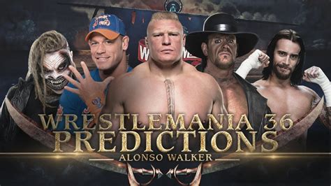 Wrestlemania 36 Match Card Predictions Youtube