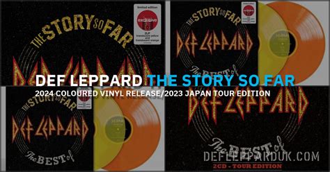 DEF LEPPARD THE STORY SO FAR Coloured Vinyl Release Japan Tour Edition