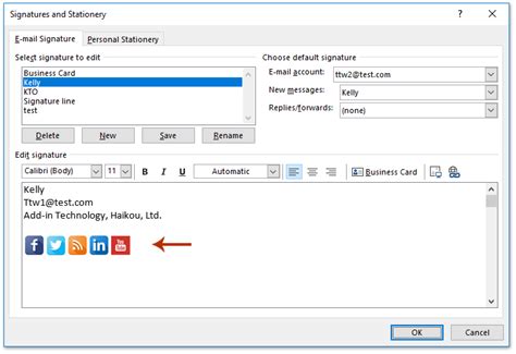 How To Add Social Media Icons In An Outlook Signature