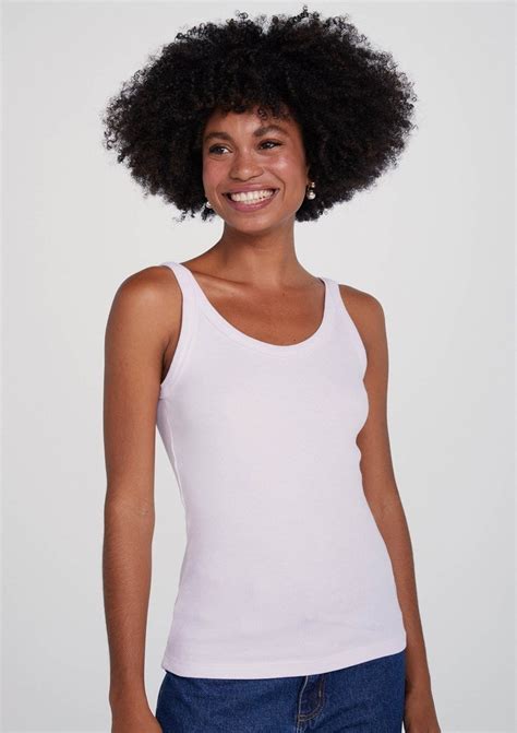 Regata Hering Básica Modelagem Slim Em Ribana Branco Compre Agora