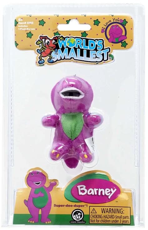 Worlds Smallest Barney Plush Super Impulse - ToyWiz