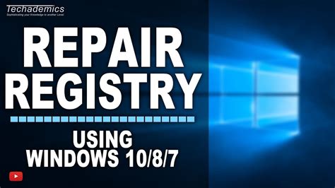 How To Fix Registry Errors In Windows 10 8 7 Easy Youtube