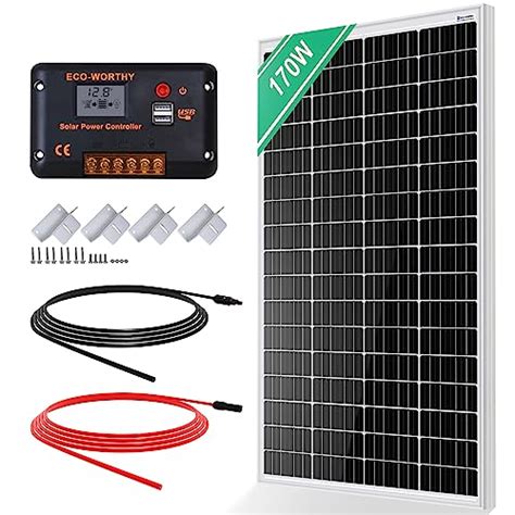 Eco Worthy Monokristallines Solarpanel Solarzelle Kit W