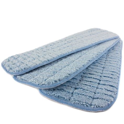 Zwipes 18 In Blue Microfiber Wet Mop Scrubbing Pad 3 Pack H1 732