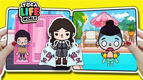 Toca Life World Quiet Book 25 🐟 Wednesday Addams Fish Scene In Quiet