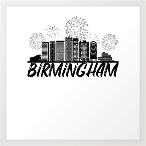 Birmingham Skyline, City Federal Art Print by ABuddies | Society6