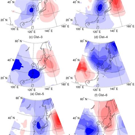 Composite Of Geopotential Height Anomalies Red And Blue Shading At