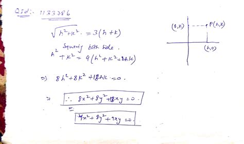 Find The Equation Of Locus Of Point P Such That The Sum Of Its