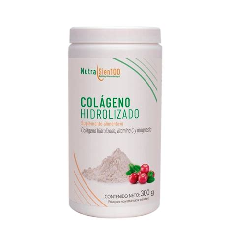 Colágeno Hidrolizado Nutrasien100 Con Vitamina C Y Magnesio 300 G En