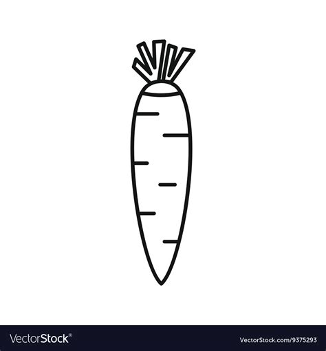 Carrot icon outline style Royalty Free Vector Image