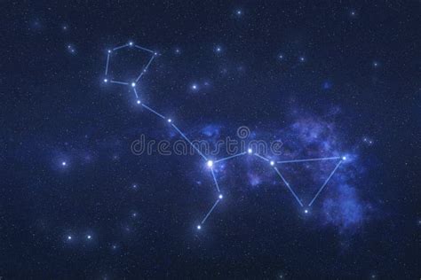 Cetus Constellation in Outer Space Stock Illustration - Illustration of ...