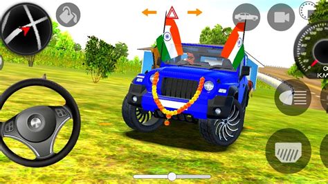 Indian Cars Simulator 3d Game New Update Modified Mhindra Thar Flag Add