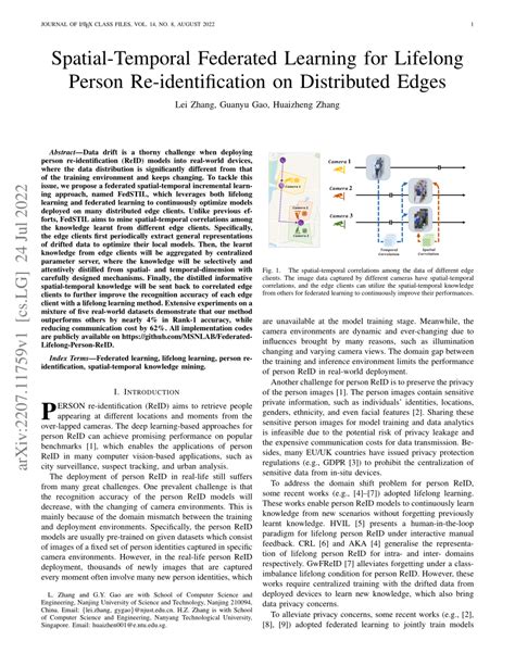 Pdf Spatial Temporal Federated Learning For Lifelong Person Re