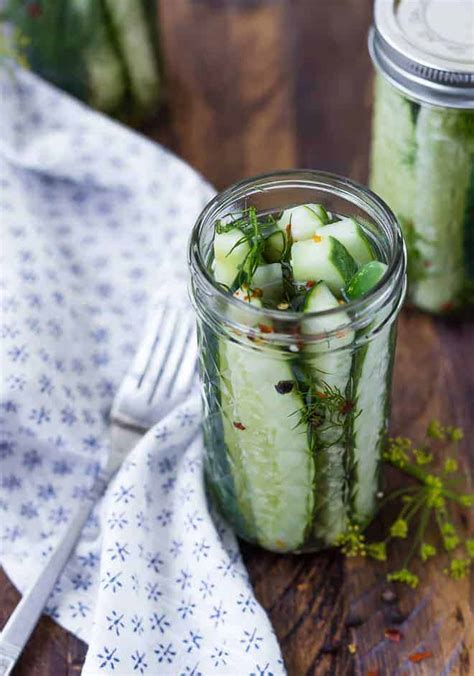 Refrigerator Dill Pickles Quick And Easy Rachel Cooks