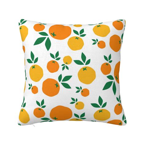 Zicancn Orange Lemon Vintage Floral Throw Pillow Covers Bed Couch Sofa