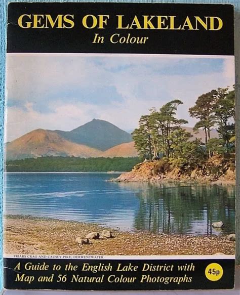 Guide Book Lake District Cumbria Map Photographs Vintage Eur 688