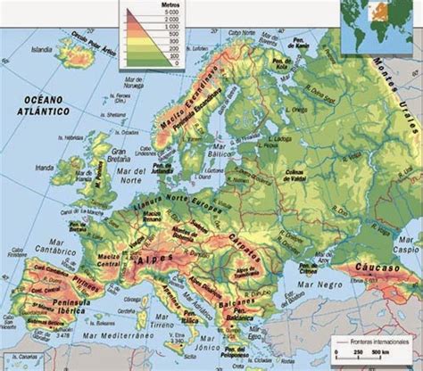 6º ED.PRIMARIA: MAPA FÍSICO DE EUROPA