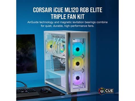 CORSAIR ICUE ML120 RGB ELITE Premium 120mm PWM Magnetic Levitation