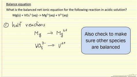 Balancing Redox Reactions In Acidic And Basic Conditions