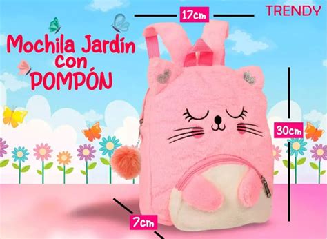 Mochila Nena Jardín Escolar Suave Unicornio Peluche Pony Tsr