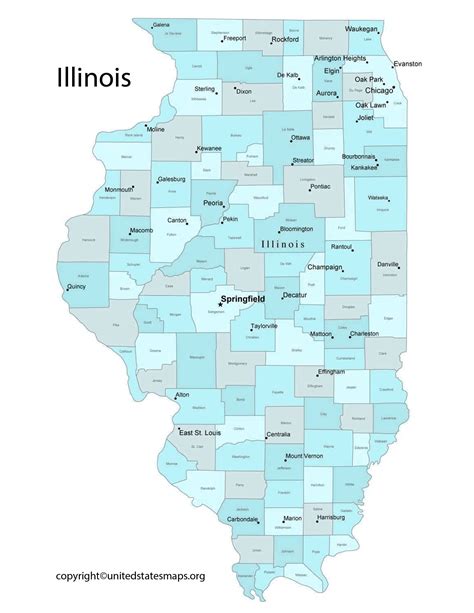 map of illinois counties and cities 7