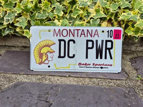 PLAQUE D IMMATRICULATION MONTANA DC PWR USA US License Plate Spartans