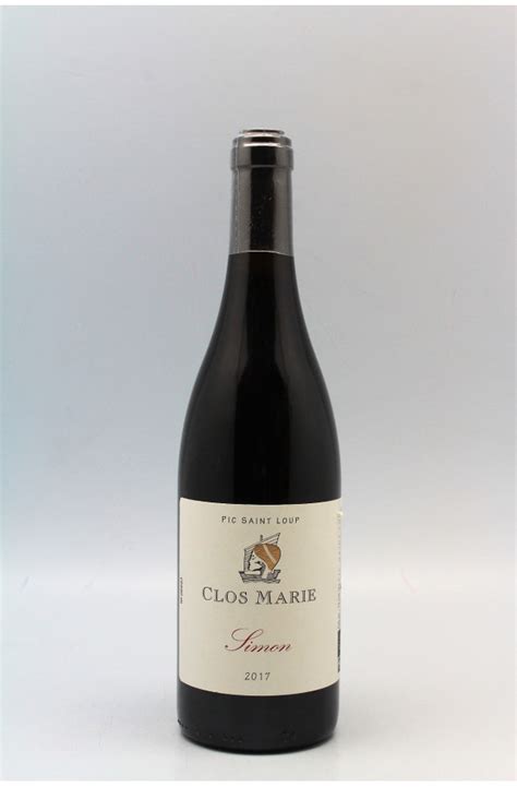 Clos Marie Pic Saint Loup Simon 2017