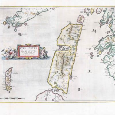 1654 ILA INSULA THE YLE OF IURA Western Isle of JURA Scotland Map BLAEU ...