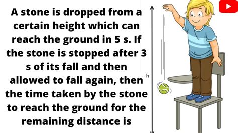 A Stone Is Dropped From A Certain Height Which Can Reach The Ground In