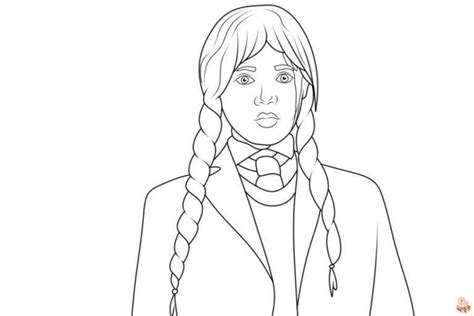 Wednesday Addams Coloring Sheet Coloring Pages Ed5