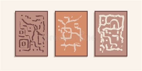 Vector Aesthetic Wall Art Room Decor Prints Warm Color Palette Hygge