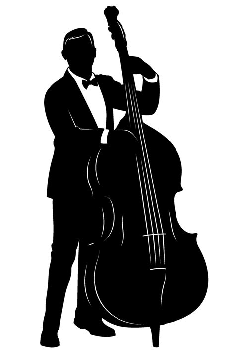 Double Bass Clipart Black And White