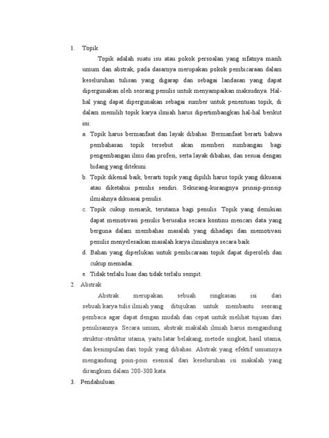 Sistematika Menulis Karya Ilmiah Pdf