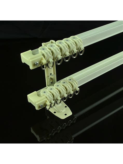 CHR8322 Ivory Bendable Double Curtain Tracks Ceiling Wall Mount For Bay