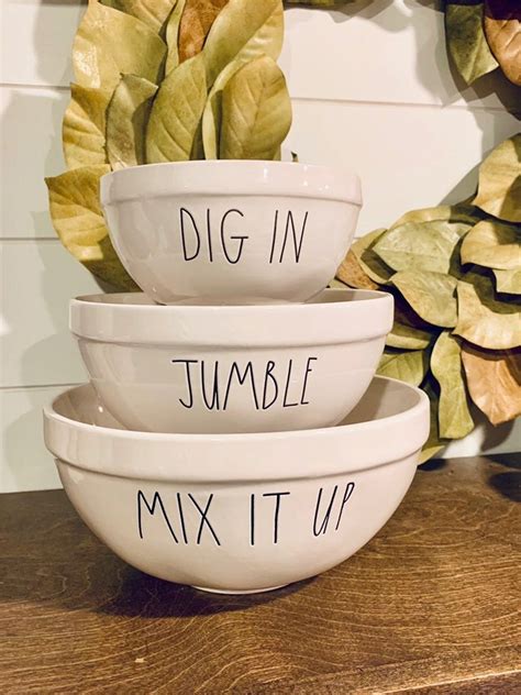 Rae Dunn Ceramic Mixing Bowl Set Ceramic Mixing Bowls Mixing Bowls