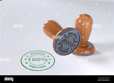 100 Proven Stamp Wooden Round Stamper And Stamp With Text Certified