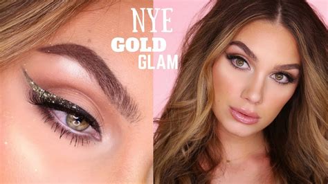 Nye Gold Glitter Winged Liner Makeup Julia Dantas Youtube