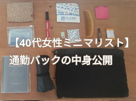 【40代女性ミニマリスト】通勤バックの中身公開 2025ver 子なし妻のなにも産まないブログ