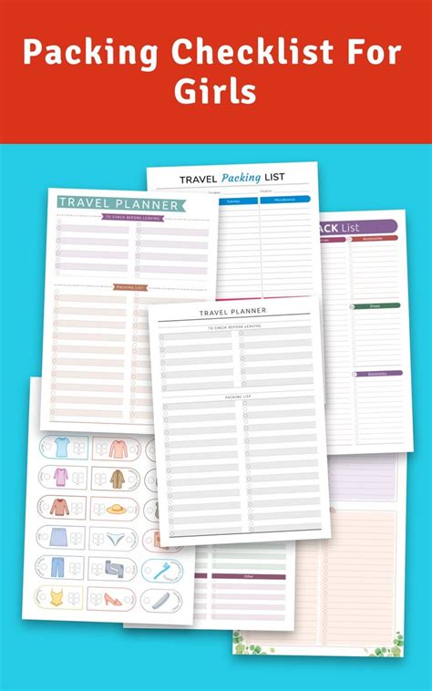 Packing List Template Packing Checklist Planner Template Printable Planner Printables