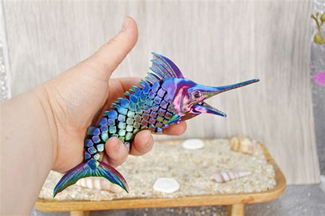 D Printed Fish Marlin Fish Fidget Toy Adult Quiet Fidget Toy For