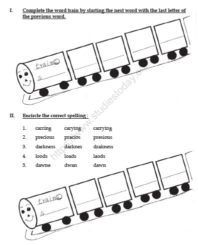 Cbse Class English Trains Poem Worksheet