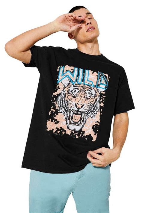 Buy Leotude Oversized Printed Cotton Blend Half Sleeve T Shirt For Men