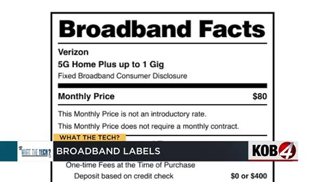 Broadband Labels What The Tech Kob