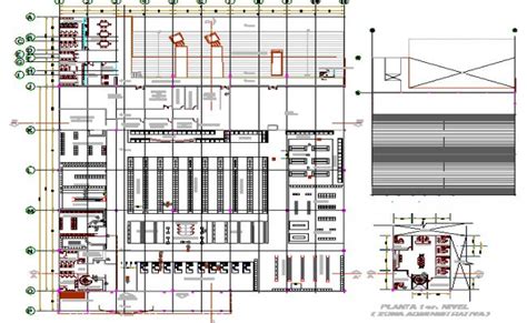 Auto Service Center Architecture Layout Plan