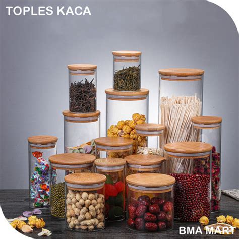 Jual Toples Kaca Kedap Udara Penyimpanan Makanan Glass Jar 410ml