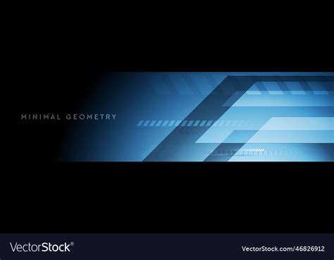 Dark blue tech geometric abstract background Vector Image