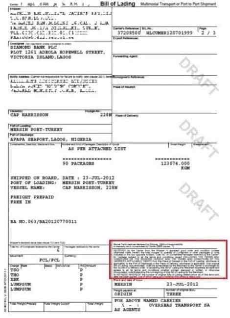 21 Free Bill Of Lading Template Word Excel Formats