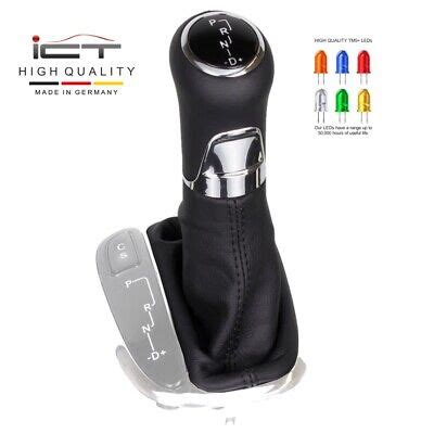 Leather Gear Shift Knob Boot For Mercedes W203 CL203 S203 Automatic LED