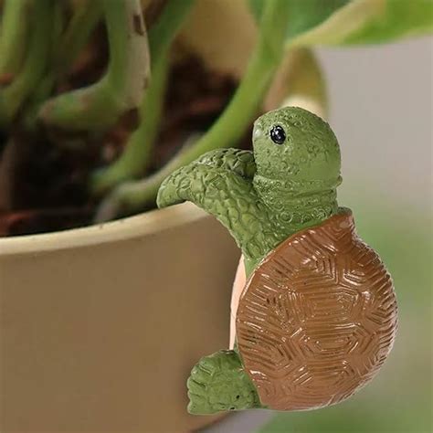 Amazon Tortoise Figure Plant Pot Hanger Resin Climbing Turtle