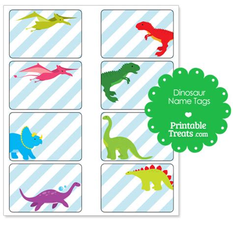 Dinosaur Name Tags Printable